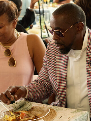Guests share a dining moment at Heritage Social Brunch